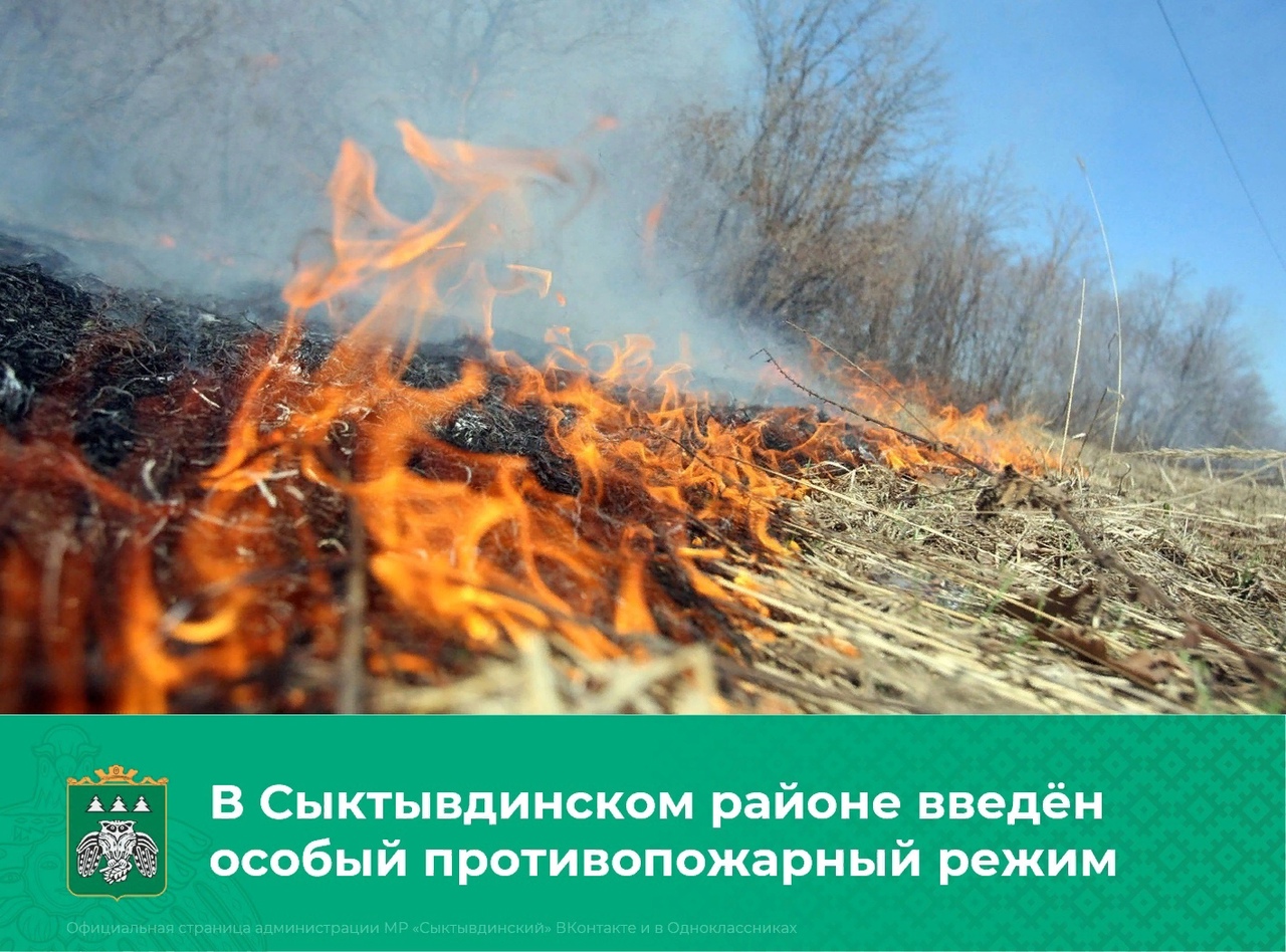О введении особого противопожарного режима на территории муниципального района &quot;Сыктывдинский&quot;.